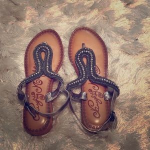 Super cute naughty monkey beaded sandals